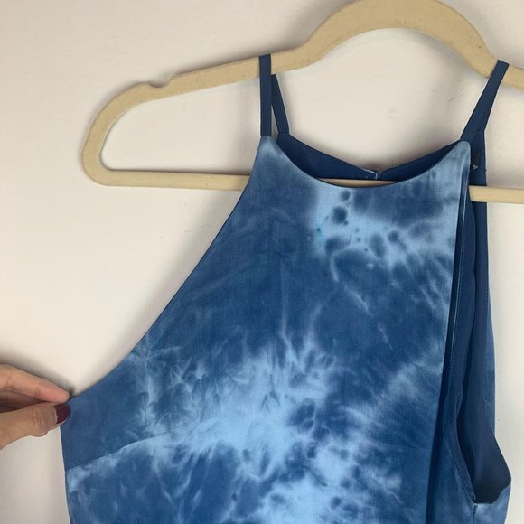 INA Blue Tie‎ Dye Dress with Fringe Tassels Sz M - Picture 2 of 10
